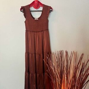 NATURAL LIFE Brown Maxi Dress